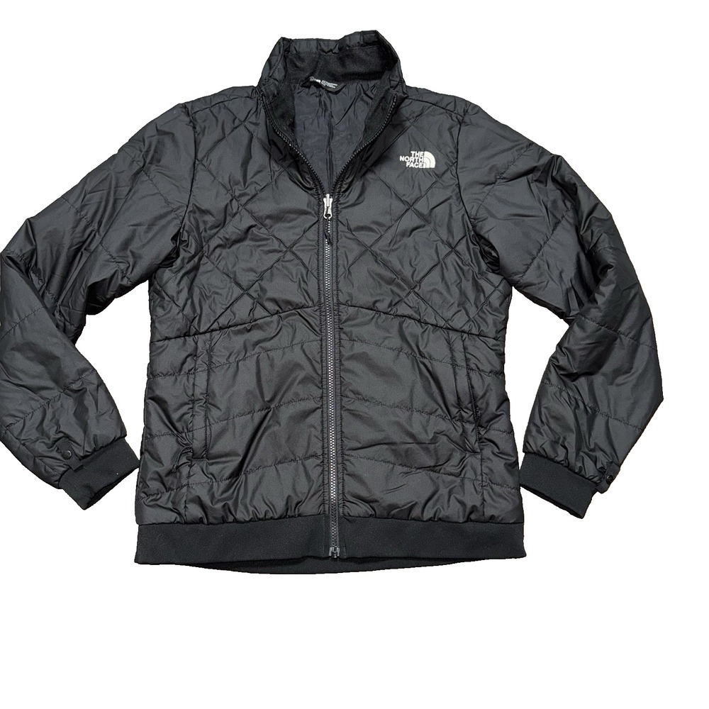 The North Face Women's Full Zip Puffer Quilted Diamond Jacket Black Size Medium